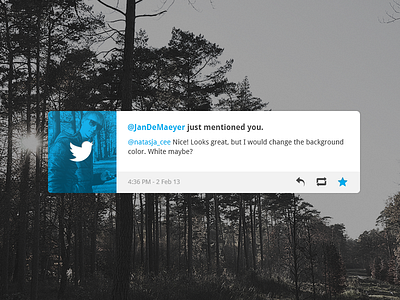 Twitter Notification Rebound bleu grey icons notification twitter white
