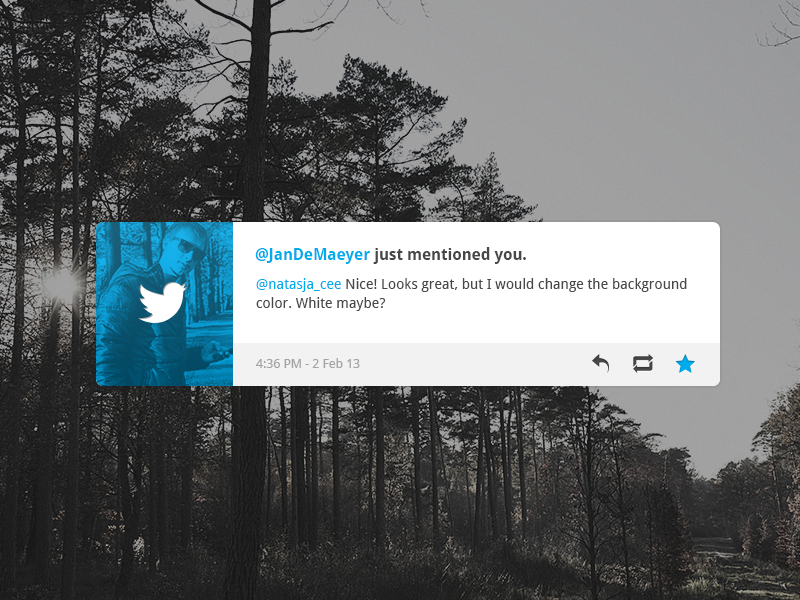 Twitter Notification Rebound by Natasja Ceulemans on Dribbble