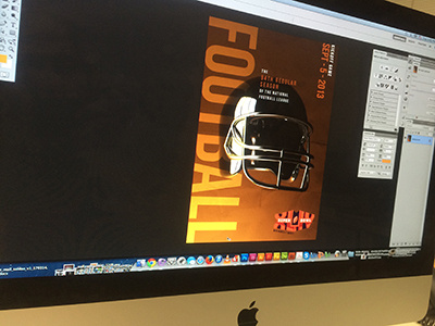 FOOTBALL POSTER 3d design football helmet superbowl