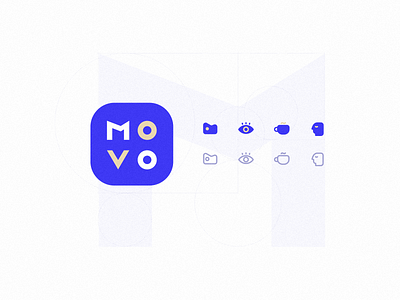 MOVO movie app icon logo mobile