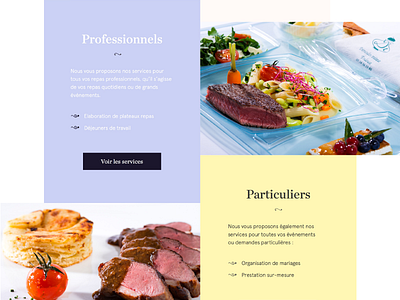 French catering service website (2) landing page layout restaurant ui ui design webdesign