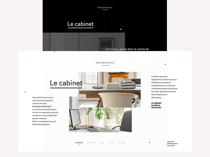 Vacarie & Duverneuil clean ui ui design webdesign website