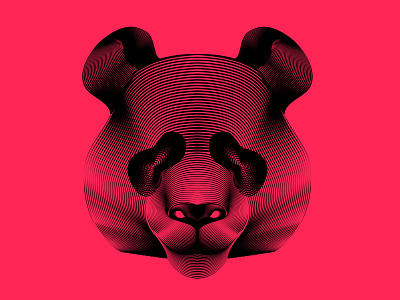 Panda animal digital art illustration illustrator linework muscot panda bear vector