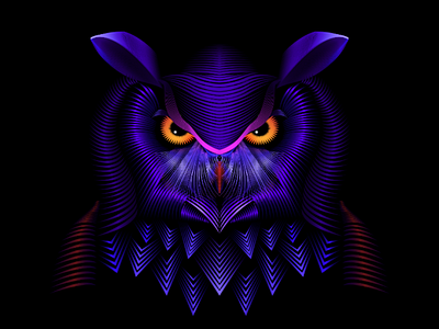Insomnia illustration line work owl t shirt design. vector