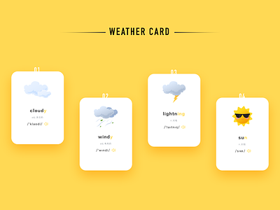 Weather Card icon illustration ui