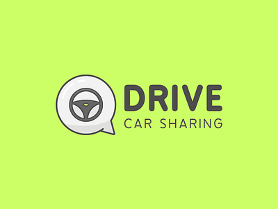 Rideshare Car Service Logo Concept car dailylogo dailylogochallenge drive steering wheel vector