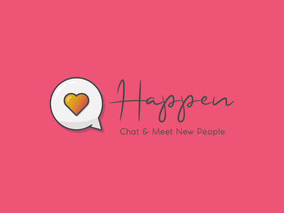 Dating App Logo Concept branding bubble chat dailylogo dailylogochallenge datingapp heart logo vector