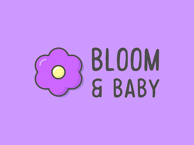 Baby Apparel Brand Logo Concept branding dailylogo dailylogochallenge flower logo vector