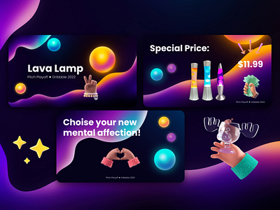 Pitch Perfect Presentations Playoff ✦ Lava Lamp 3d branding design dribbble dribbble 2022 illustration pitch pitch presentation presentation presentation design ui ux web website