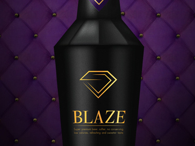 BLAZE BEER beer black bottle college diamond gay glamour gold luxury project rich texture
