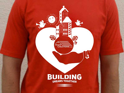 HC - T-shirt Design branding building design graphics home illustration logo red