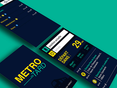 Metrotard app UI mobile app night ui
