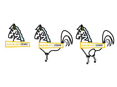 Zebra / Rooster animal logo rooster zebra