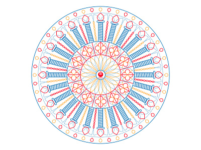 Mandala circle geometric illustration mandala t shirt tattoo vector