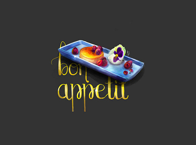 Bon Appetit! artwork colours concept art design flat food food app food illustration icon illustration study typography