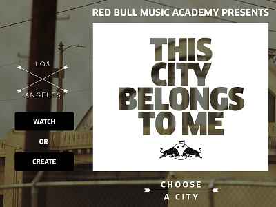 Redbull This City Belongs To Me app la redbull ui ux video web design website