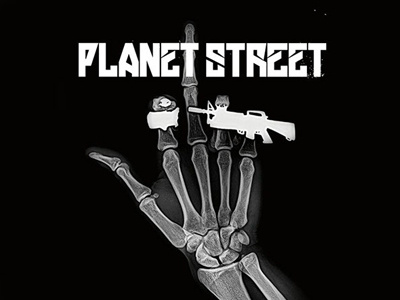 Planet Street branding fonts graffiti hand logo middle finger street street art tagging xray