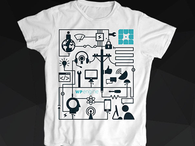 WP Engine branding design icons logo shirt t shirt wordpress