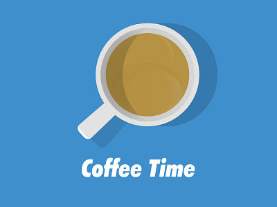 It's Coffee Time coffee flat flat design illustrator