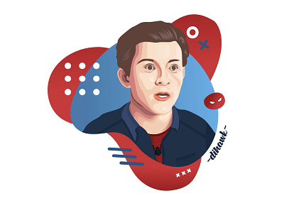 Tom Holland Vector illustrator spider man spiderman tom holland vector vector art vector illustration