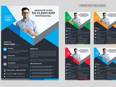 Corporate Flyer Template with 4 Colors a4 automatic bill business clean clean invoice concept corporate creative design invoice invoice design invoice indesign invoice template minimalist modern professional psd simple template