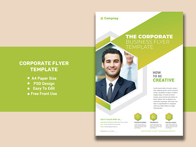 Corporate Flyer Template a4 a4 size advert advertise advertising agency business clean clear company concept conceptual corporate creative design flyer formal modern print rady template