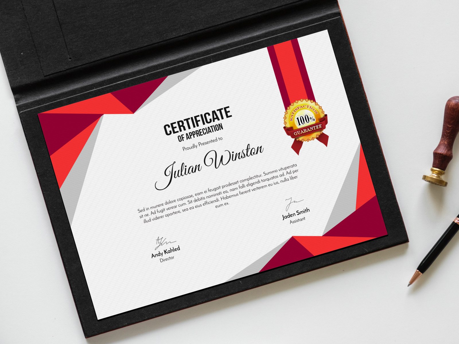 Download Free Certificate Mockup PSD by Shamim Ahammed on Dribbble