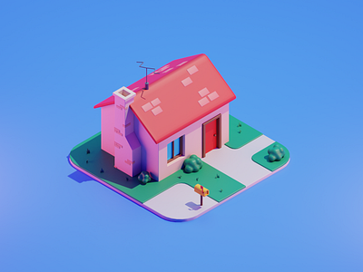 Small isometric house