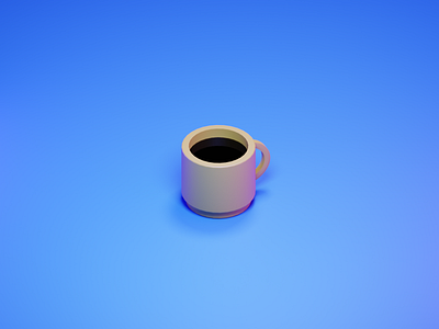Every good day starts with... blender cofee cup design illustration