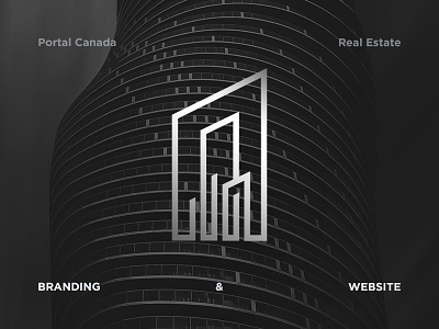 Real Estate Portal app branding buildings clean logo real estate shadow ui ux web