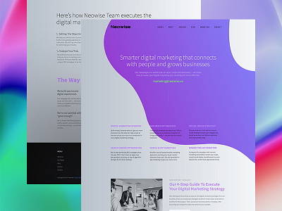 Neowise Marketing abstract animation canada design landing layout marketing page purple ui ux web