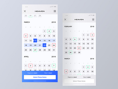 Heaven App - Calendar