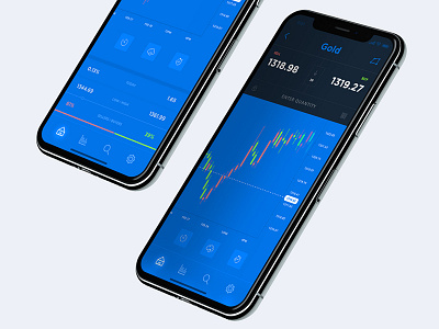 Stock Market App - Gold Chart app bitcoin chart crypto cryptocurrency dashboard design icon mobile payment token wallet