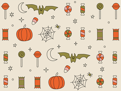 Spooky Season 2 candy flat halloween icon illustration pumpkins trick or treat