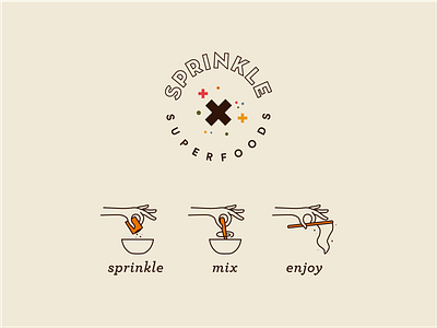 Sprinkle Superfoods Pt. 2 branding design flat hand icon illustration logo packaging spices sprinkle superfoods