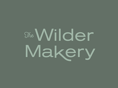 The Wilder Makery branding identity logo typography