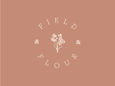 Field & Flour Bakeshop ampersand bakery branding design flour flower icon illustration logo typography