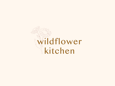 Wildflower Kitchen branding design flower illustration kitchen logo restaurant restaurant branding typography