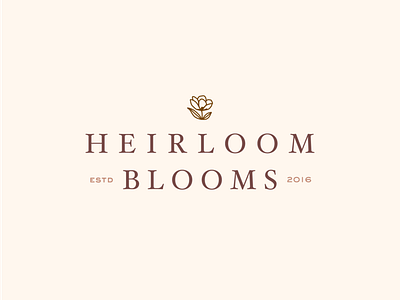 Heirloom Blooms | Florist Design branding design florist flower icon illustration logo typography