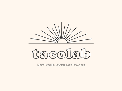 Tacolab branding icon logo sun sun logo taco typography