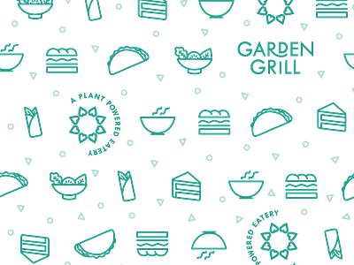 Garden Grill Pt. 2 branding icon illustration logo pattern restaurant typography vector
