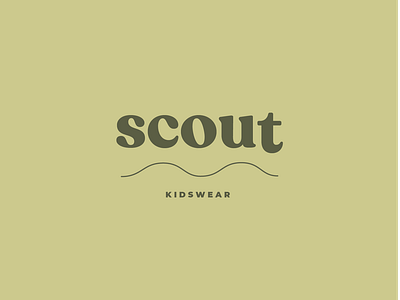 Scout Kidswear branding childrens apparel design flat illustration logo typography vector