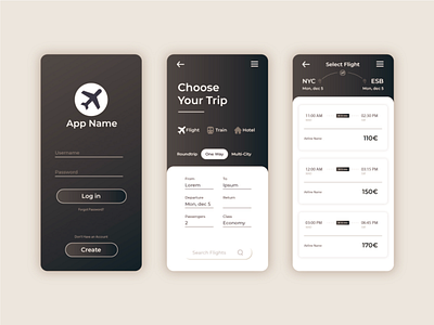 Flight App UI app app design design uidesign uiux uxdesign