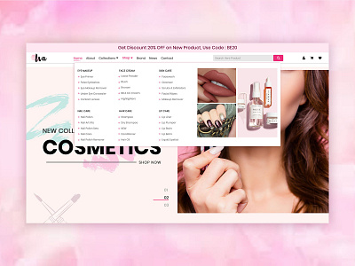 Beauty Cosmetic Website beauty website webdesign website website concept website design website template