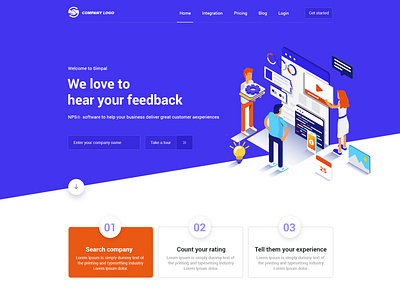 Professional Business Website Template illustration ui ux vector