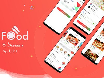 Food Mobile App UI Design app app design appuidesign design illustration logo ui ux vector web