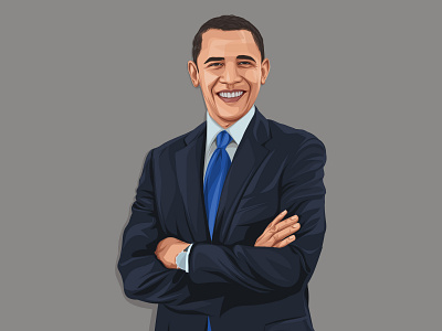 Barack Obama Vector Illustration barack obama illustration letsvectorize photo to vector politician vector vectorart vectorise