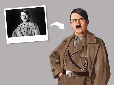 Adolf Hitler Vector Illustration dictator dream face germany hitler illustration photo to vector politician vector vectorart vectorise war