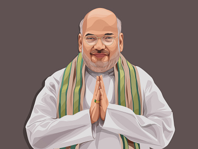 Amit Shah Vector Illustration amit shah bjp design face first shot illustration indian leader party photo to vector politician politics vectorart vectorise
