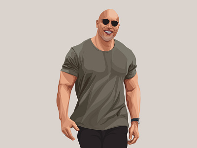 Dwayne Johnson Vector Illustration